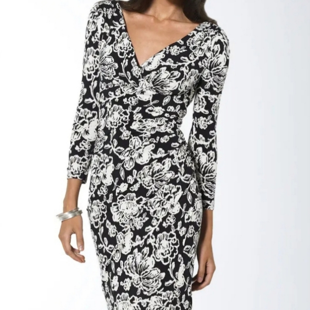 Lauren Ralph Lauren Black & White Floral Dress